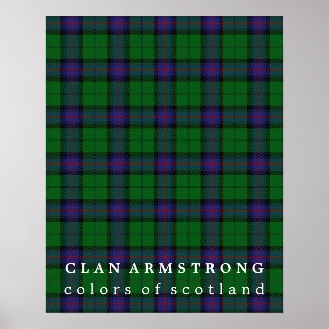 Póster Clan Armstrong Colors of Scotland Tartan (Frente)