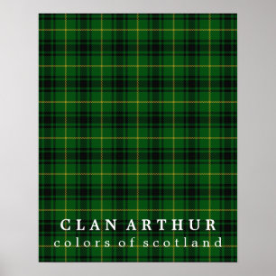 Póster Clan Arthur Colors da Scotland Tartan