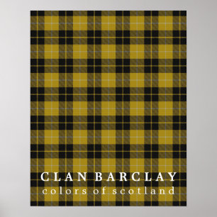Póster Clan Barclay Colors da Scotland Tartan