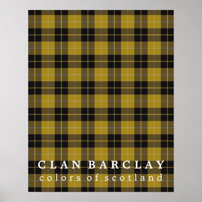 Póster Clan Barclay Colors of Scotland Tartan (Frente)