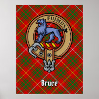 Clan Bruce Crest sobre Tartan
