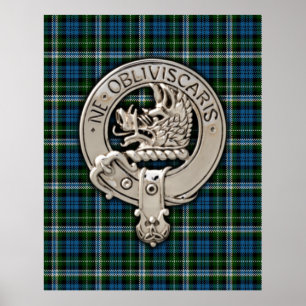 Poster Clan Campbell Crest & Dress Tartan