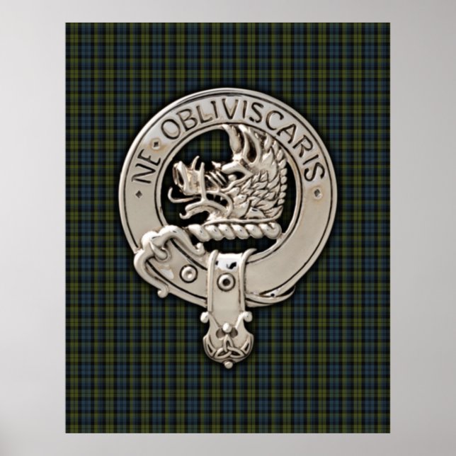 Poster Clan Campbell Crest & Tartan (Frente)