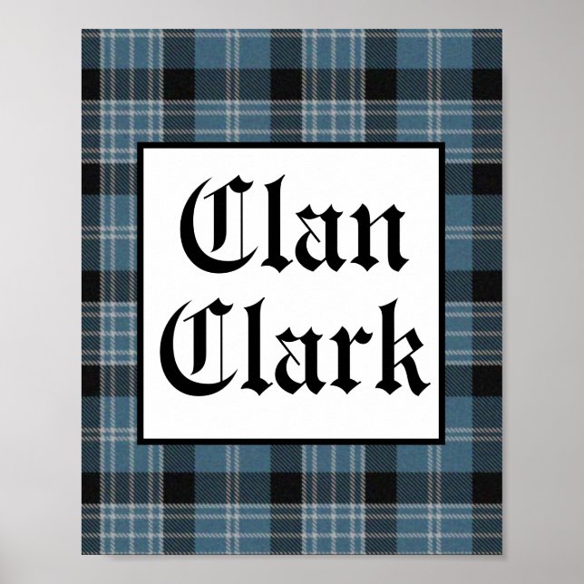Poster Clan Clark Tartan Square (Frente)