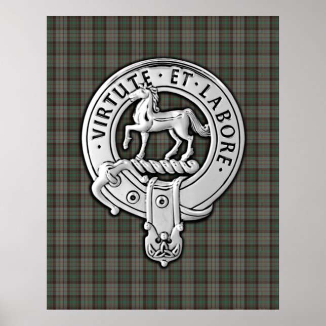 Poster Clan Cochrane Crest & Hunting Tartan (Frente)