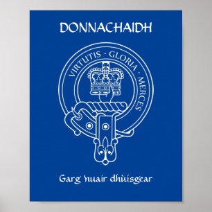 Poster Clan Donnachaidh (Robertson) Crest & War Cry