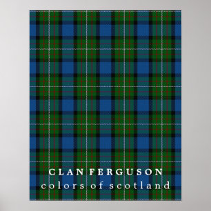 Poster Clan Ferguson Colors da Scotland Tartan