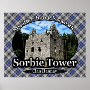 Póster Clan Hannay Sorbie Tower Castle Escócia
