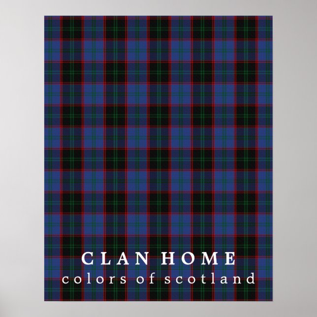 Poster Clan Home Colors da Scotland Tartan (Frente)
