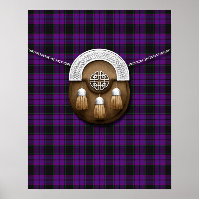 Poster Clan Laird Tartan E Sporran (Frente)