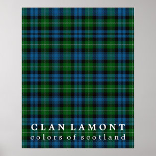 Póster Clan Lamont Colors of Scotland Tartan