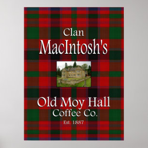 Poster Clan MacIntosh's Old Moy Hall Coffee Co.