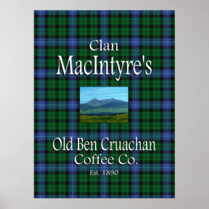 Póster Clan MacIntyre é o antigo Ben Cruachan Coffee Co.
