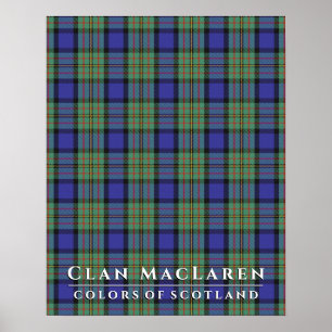 Poster Clan MacLaren Colors da Scotland 2 Tartan Xadrez