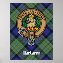 Clan MacLaren Crest sobre Tartan
