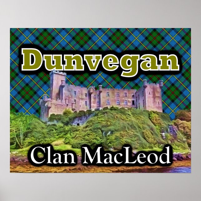 Poster Clan MacLeod Dunvegan Castle Tartan Sky (Frente)
