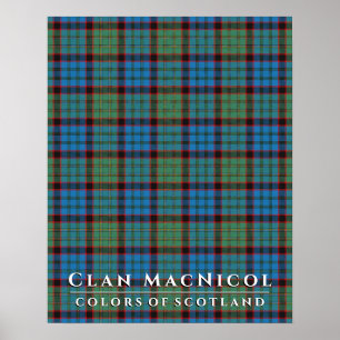 Poster Clan MacNicol Colors da Scotland Hunting Tartan