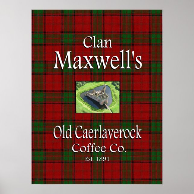 Poster Clan Maxwell's Old Caerlaverock Coffee Co. (Frente)