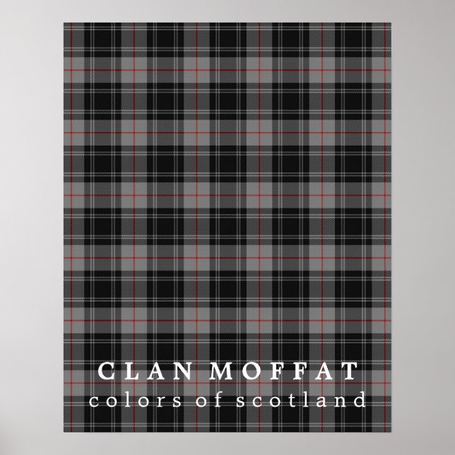 Póster Clan Moffat Colors of Scotland Tartan (Frente)