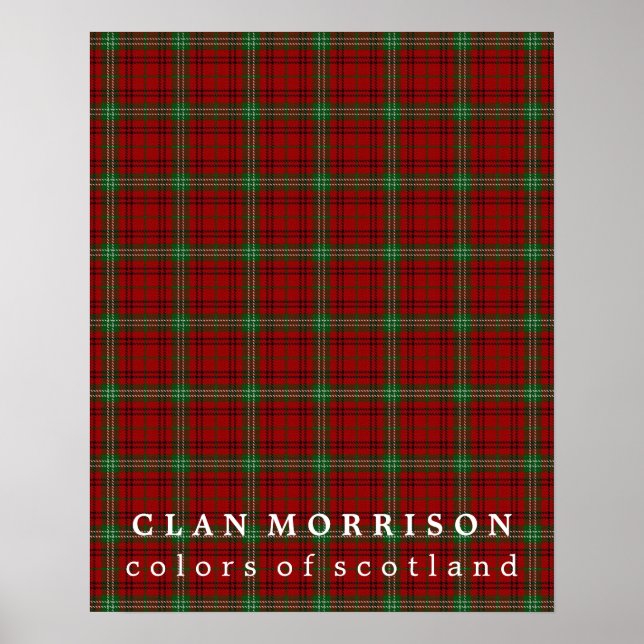 Poster Clan Morrison Colors da Scotland Tartan (Frente)