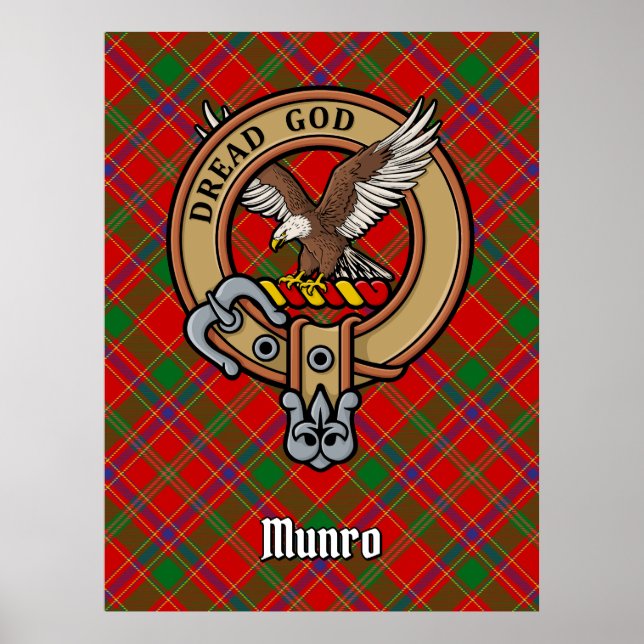 Poster Clan Munro Crest over Tartan (Frente)