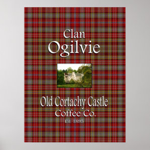 Póster Clan Ogilvie's Old Cortachy Castle Coffee Co.