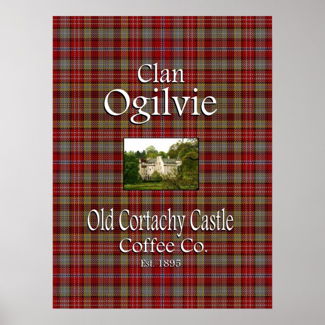 Póster Clan Ogilvie's Old Cortachy Castle Coffee Co. (Frente)