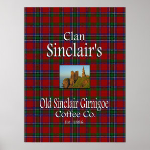 Póster Clan Sinclair's Old Sinclair Girnigoe Coffee Co.