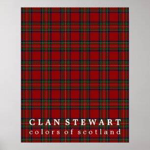 Poster Clan Stewart Colors da Scotland Tartan