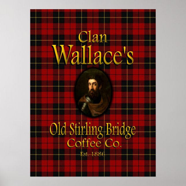 Póster Clan Wallace, a antiga ponte Stirling Coffee Co. (Frente)
