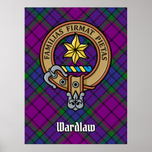 Poster Clan Wardlaw Crest sobre Tartan