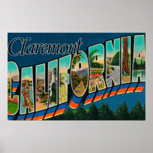 Poster Claremont, Califórnia - Grandes Cenas de Letra
