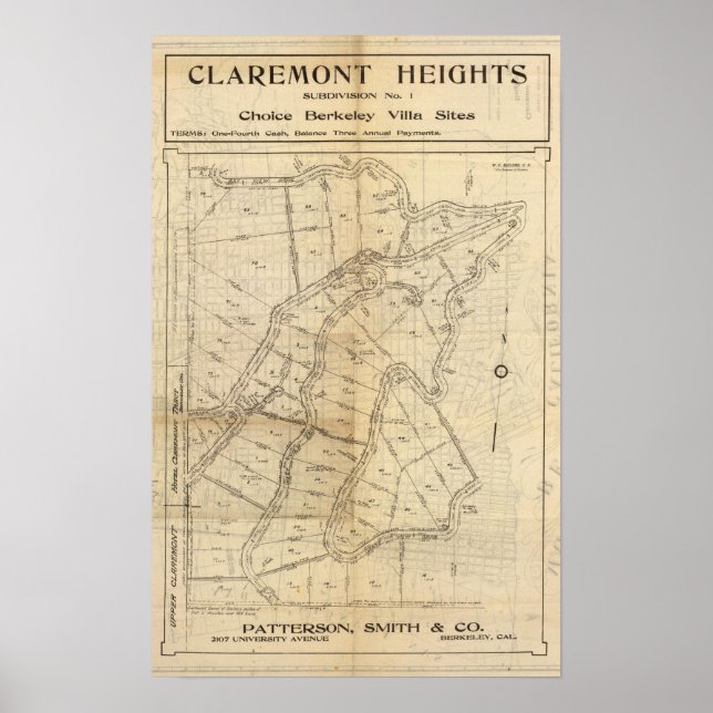 Poster Claremont Heights (Frente)