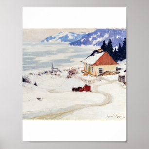 Poster Clarence Gagnon A Carriola vermelha