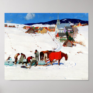 Poster Clarence Gagnon - A Colheita De Gelo