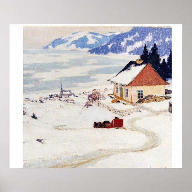 Poster Clarence Gagnon La Carriole rouge (Frente)
