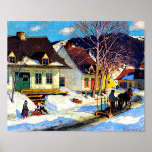 Poster Clarence Gagnon - Vila do Quebec