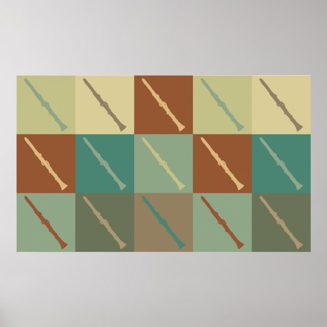 Póster Clarinet Pop Art (Frente)