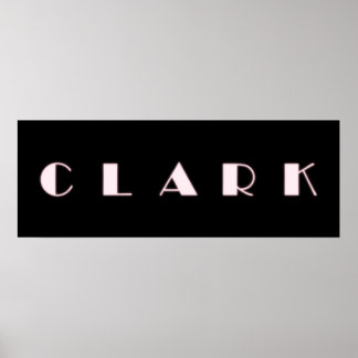 Póster CLARK Alfabeto - Letra Name Art