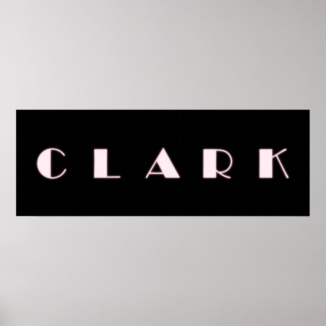 Póster CLARK Alfabeto - Letra Name Art (Frente)