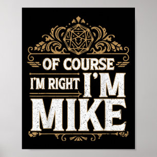Poster Claro Que Estou Certo, Mike Primeiro Nome Mike
