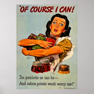 Póster Claro Que Posso! Vintage WWII Propaganda