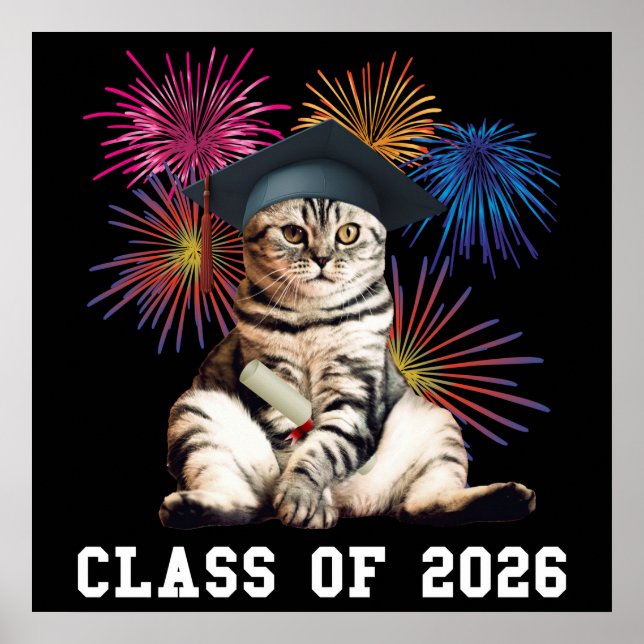 Poster Class Of 2026 Cat Lover (Frente)