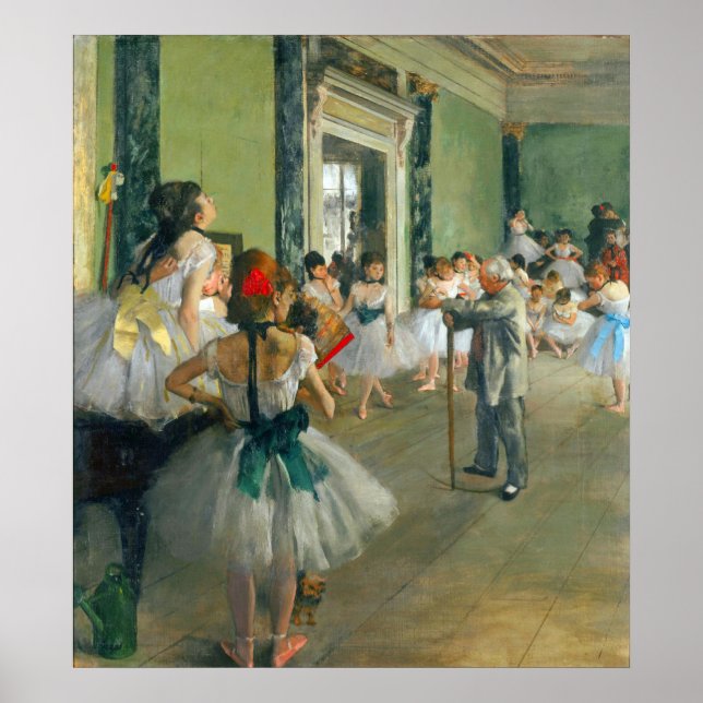 Póster Classe de balé por Edgar Degas (Frente)