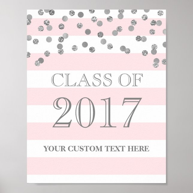 Póster Classe de Blush Silver Confetti - Sinal de Formand (Frente)