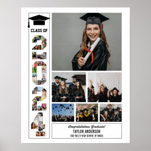 Poster Classe de Colagem de Fotos de Graduação do Mais ve