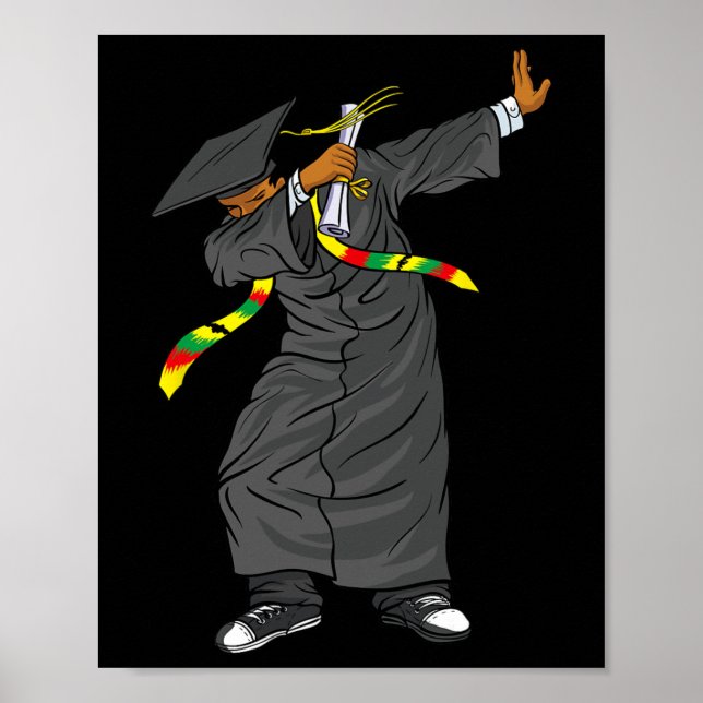 Poster Classe De Graduação De Dabbing De 2024 Black Histo (Frente)