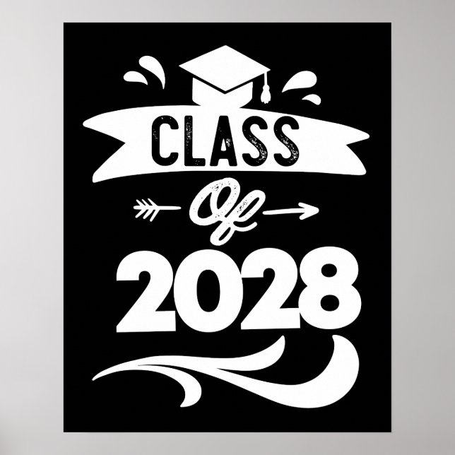 Poster Classe de graduação do Mais velho 2028 TShirt 2028 (Frente)