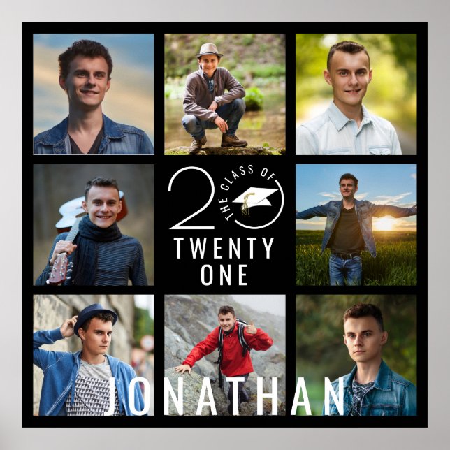 Poster Classe de Graduação Moderna Ano 8 Nome da Colagem  (Frente)