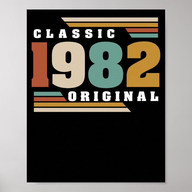 Poster Classic 1982 Original 40th Birthday 40 Year Old (Frente)